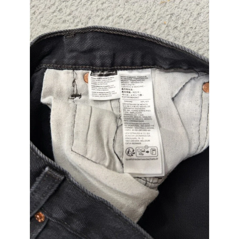 LEVI'S 501 Jeans Mens 38 x 30 Black Work Farm Streetwear Western Cowboy